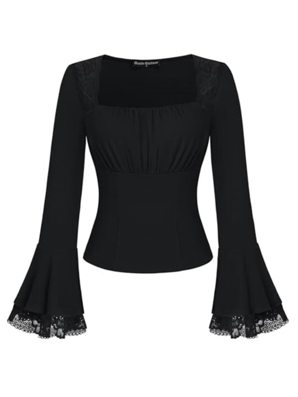 Women's Long Bell Sleeve Y2K Top Gothic Witchy Blouse Renaissance Shirt